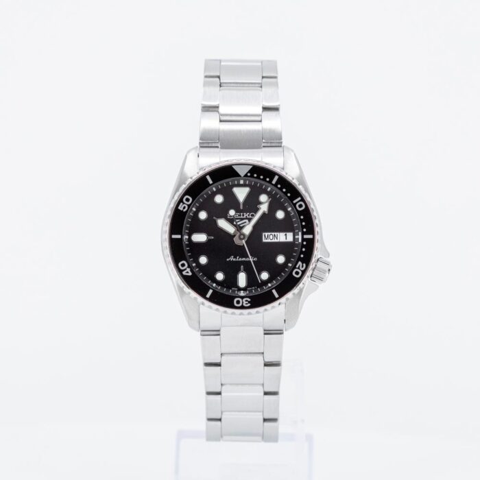 Seiko 5 Sports SKX Automatic Black Dial Silver Steel Strap Watch For Men - SRPK29K1 - Image 2